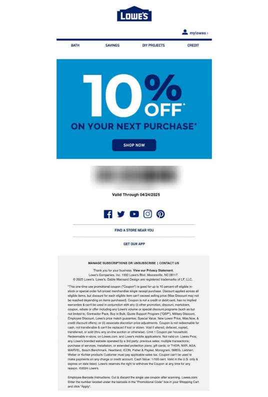 10% off Coupon Sample
